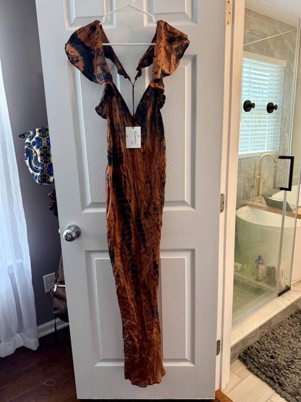NEW! FARA Tigers Eye 100% Silk Dress Size M/L